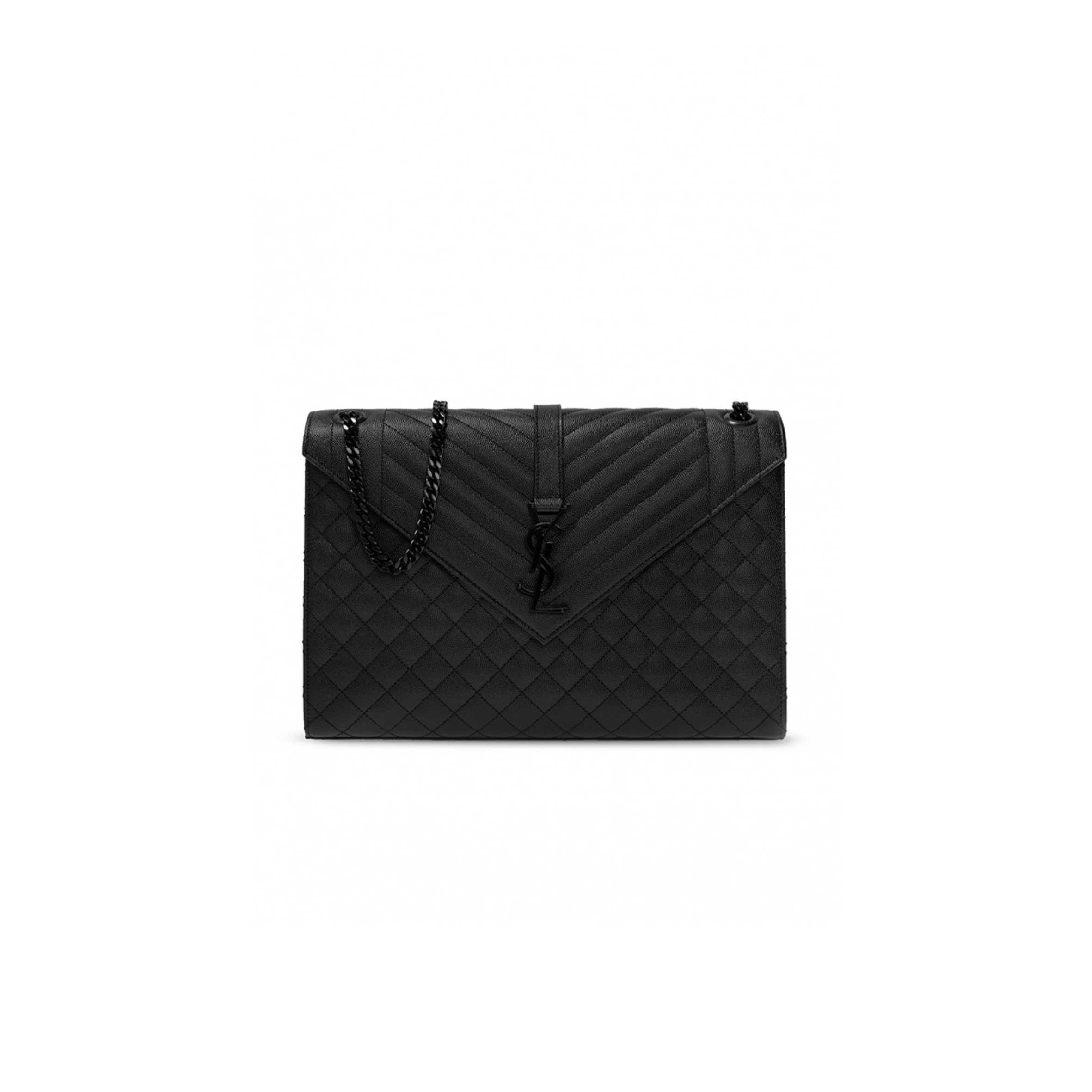 YSL BLACK ENVELOPE SHOULDER BAG 600166BOW981000 (31*22*7.5cm)